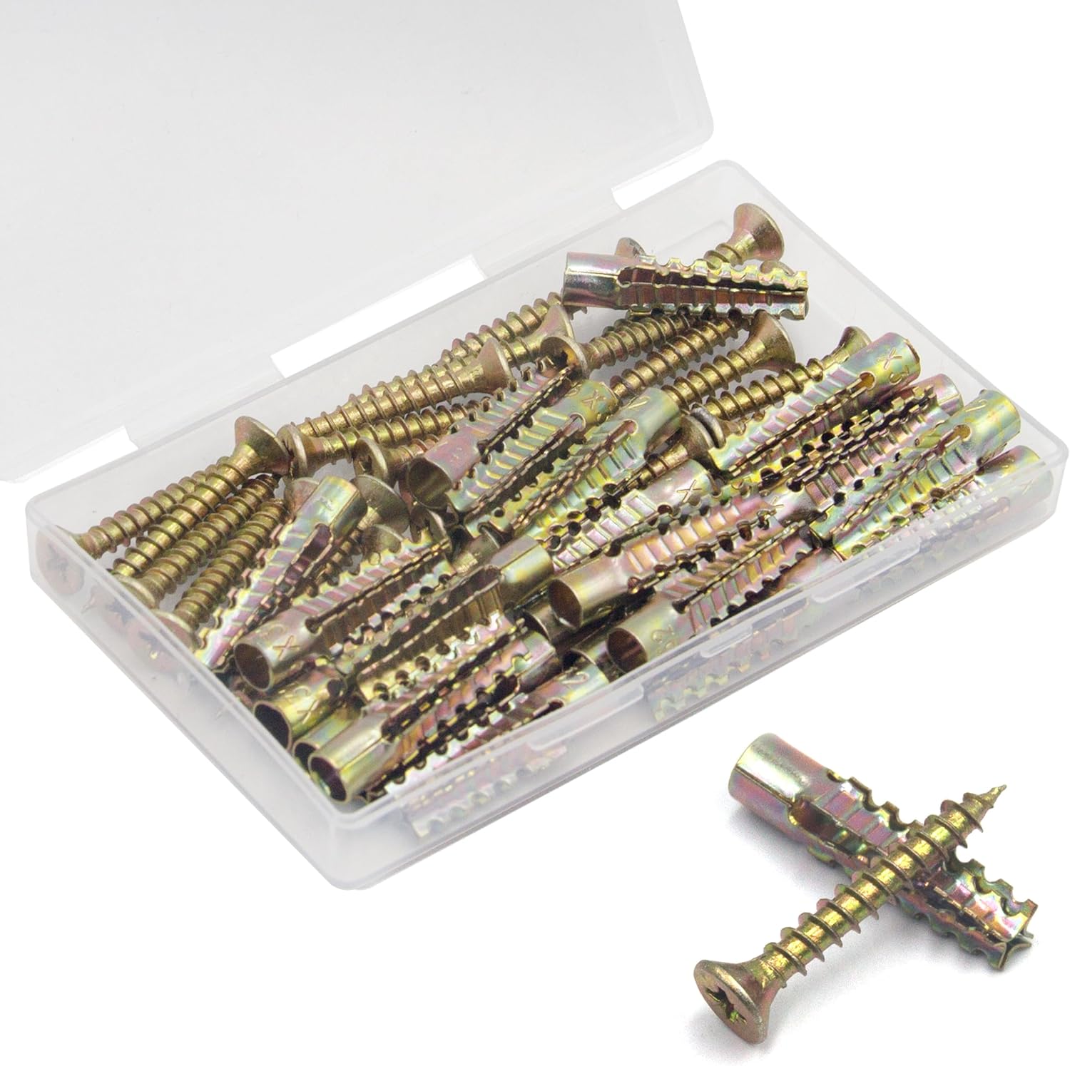 BESTYCHAO Steel Wall Anchor with Screws, 25 Sets Tree Shaped Wall