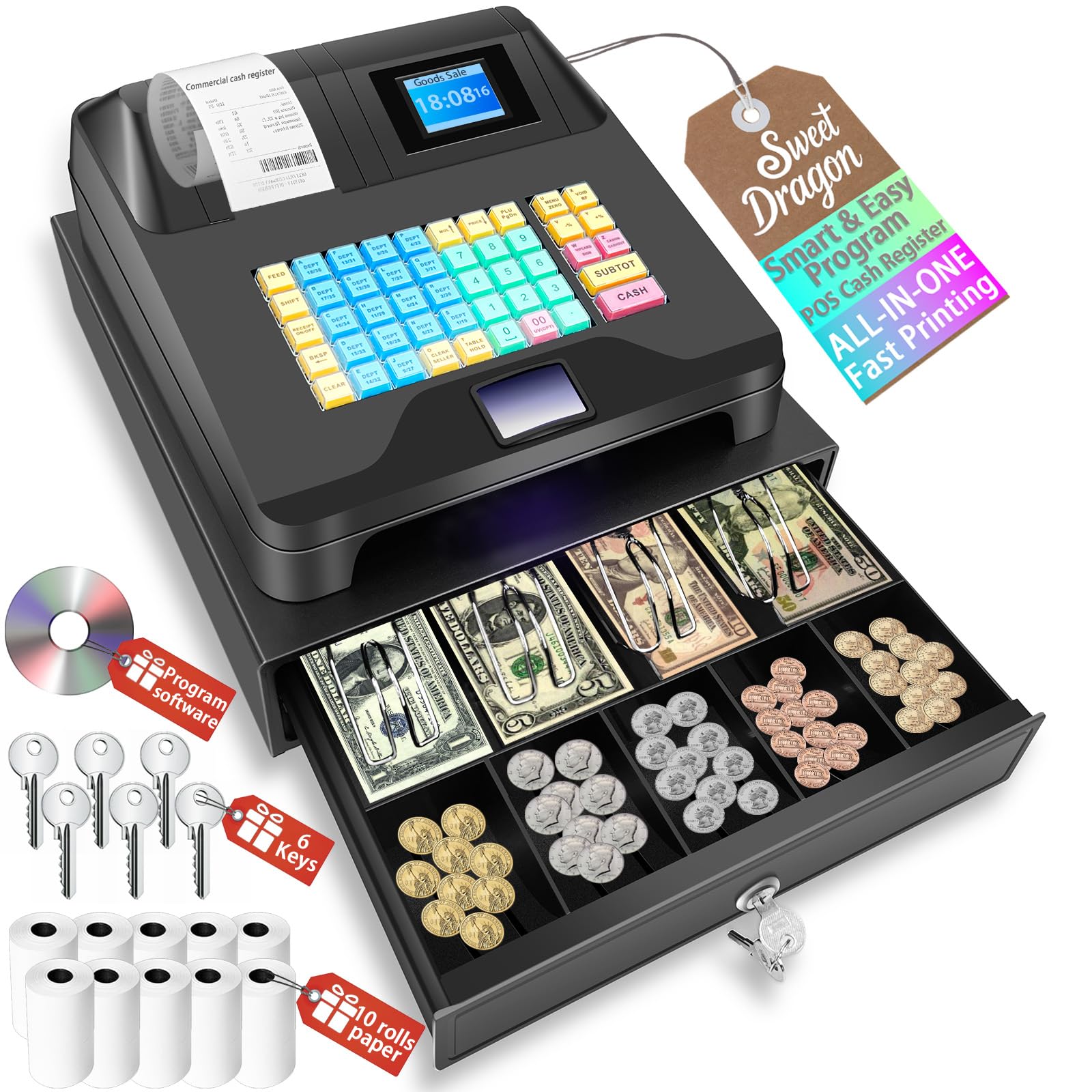 Amazon.com : Cash Register Pos Systems for Small Businesses