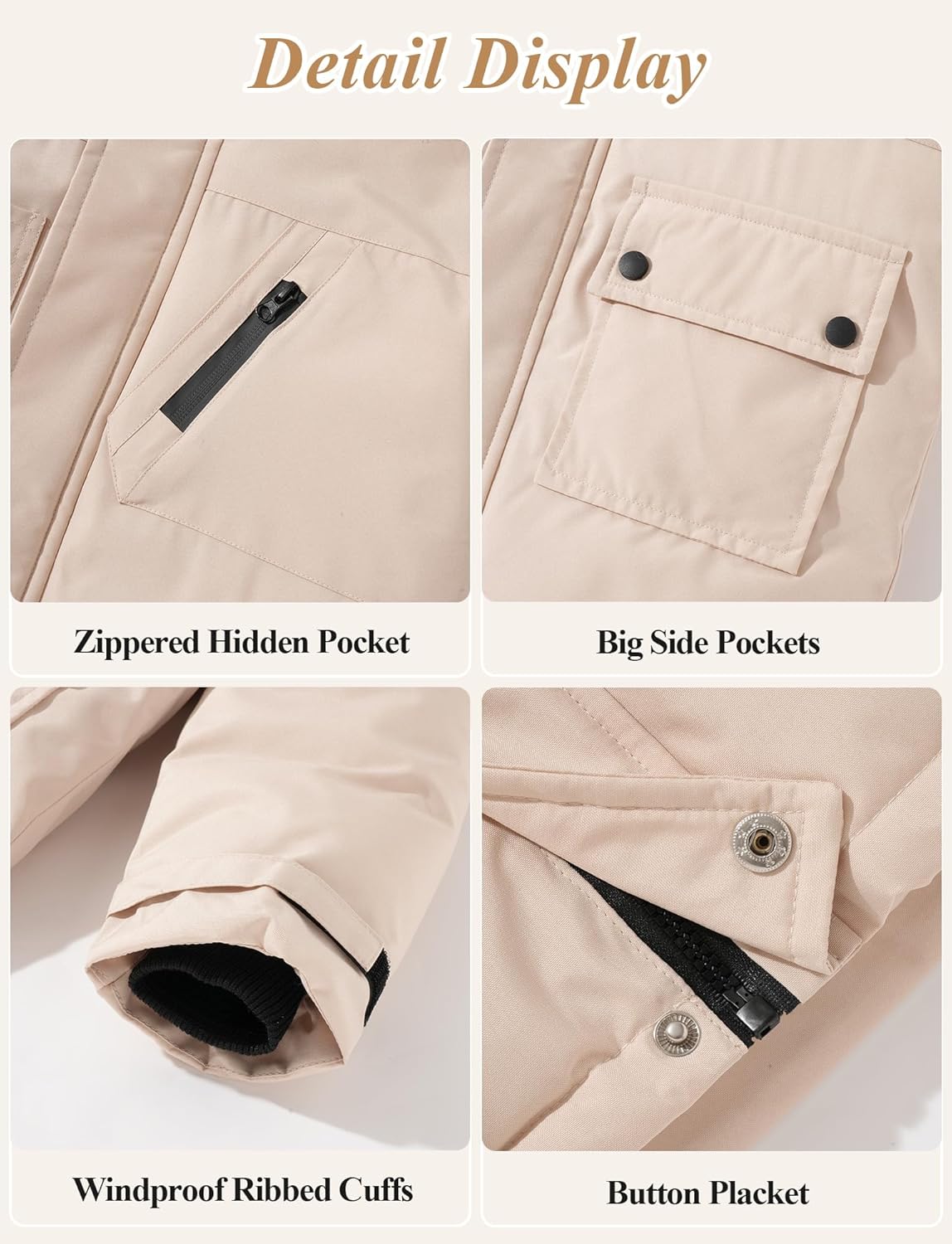 [Maeau] キッズ アウター ジャケット コート 男の子 子供服 防寒 防風・雪 保温 撥水 ボーイズ フード付き ジュニア 通