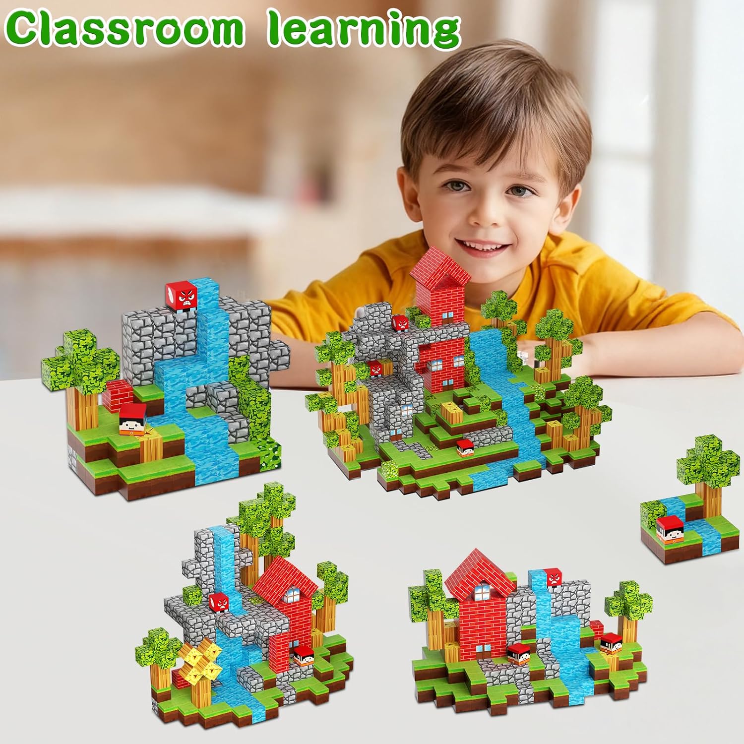 Magnetic Building Blocks STEM Toys for Kids Ages 3-12 – 120 PCS Educational Construction Set with Storage Bag, Safe & Durable Learning Toys for Toddlers Children Boys Girls