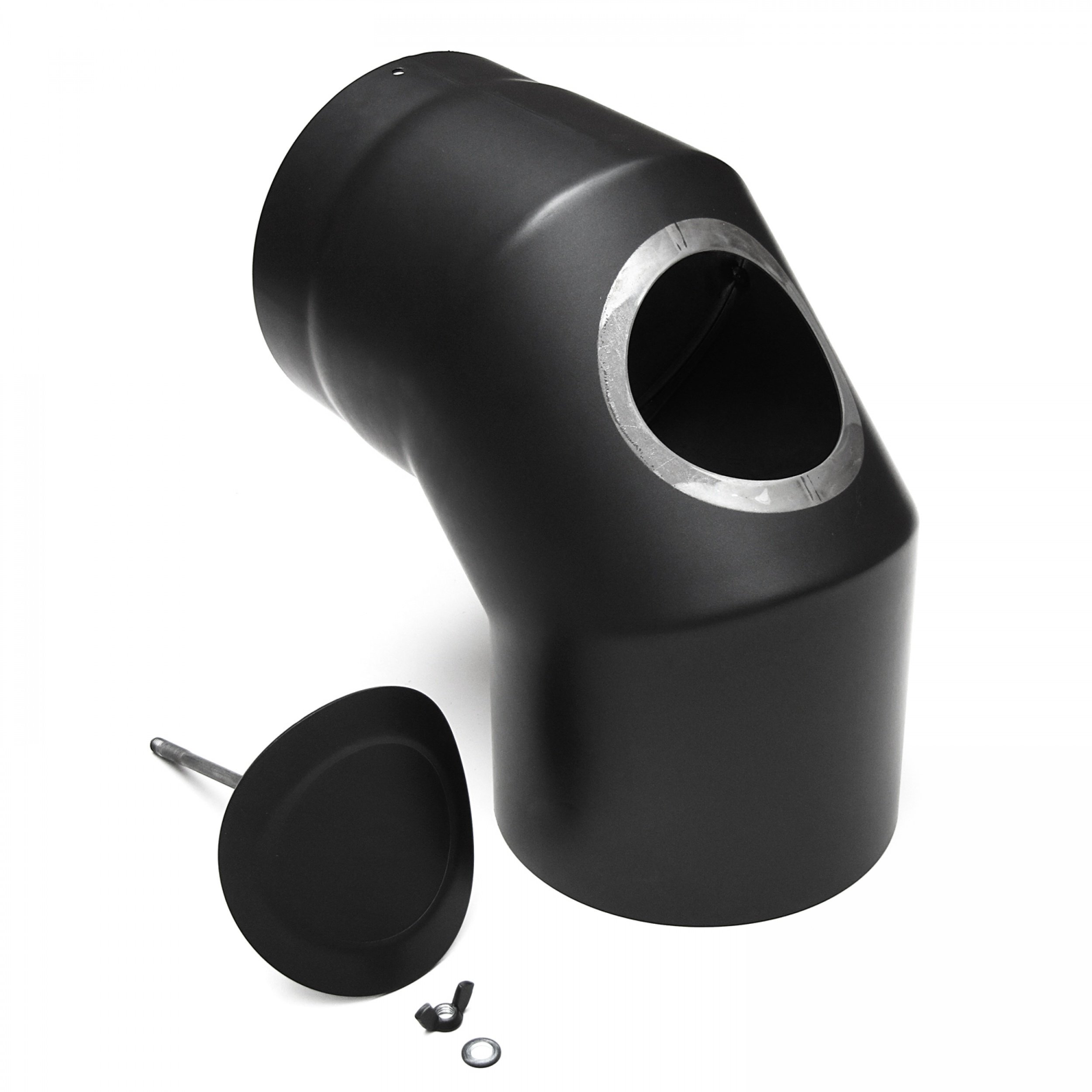 Raik Ofenrohr Bogen 160mm - 90° Grad Mit Reinigungsöffnung Für Kamin & Ofen