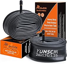 YunSCM 2 x 45/57-559 thickened inner tube 26 x 1.75/1.95/2.10/2.25 AV32 mm valve compatible 26 inches inner tube 26 x 1.75 26 x 1.95 26 x 2.0 26 x 2.10 26 x 2.125 26 x 2. 20 26x2.25