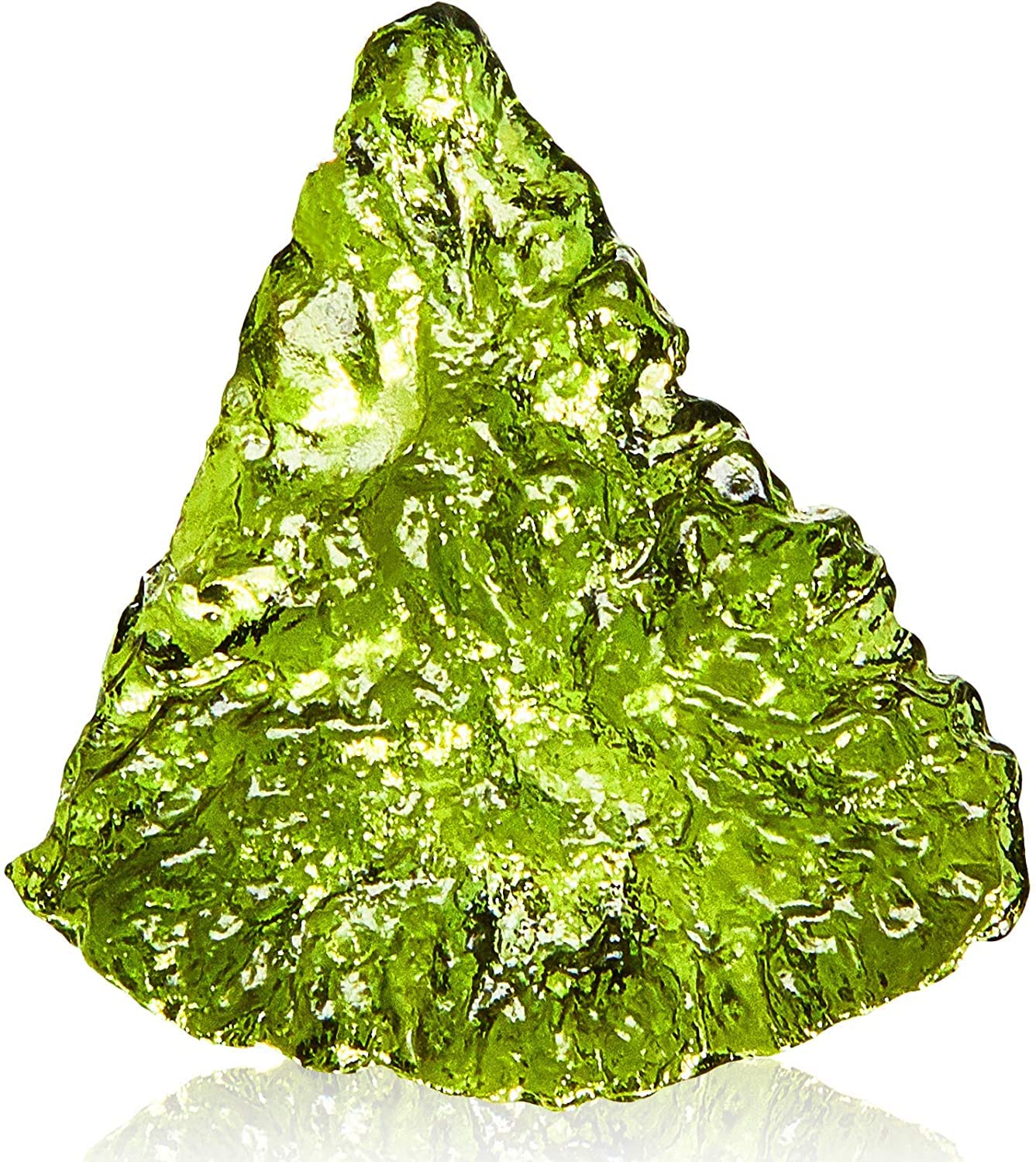YLLLLYYLLLLY Moldavite Czech Meteorite Green Stone Irregular Shape Rough Crystal Energy Pendants Multi-Functional Stone for DIY Jewelry Makin,
