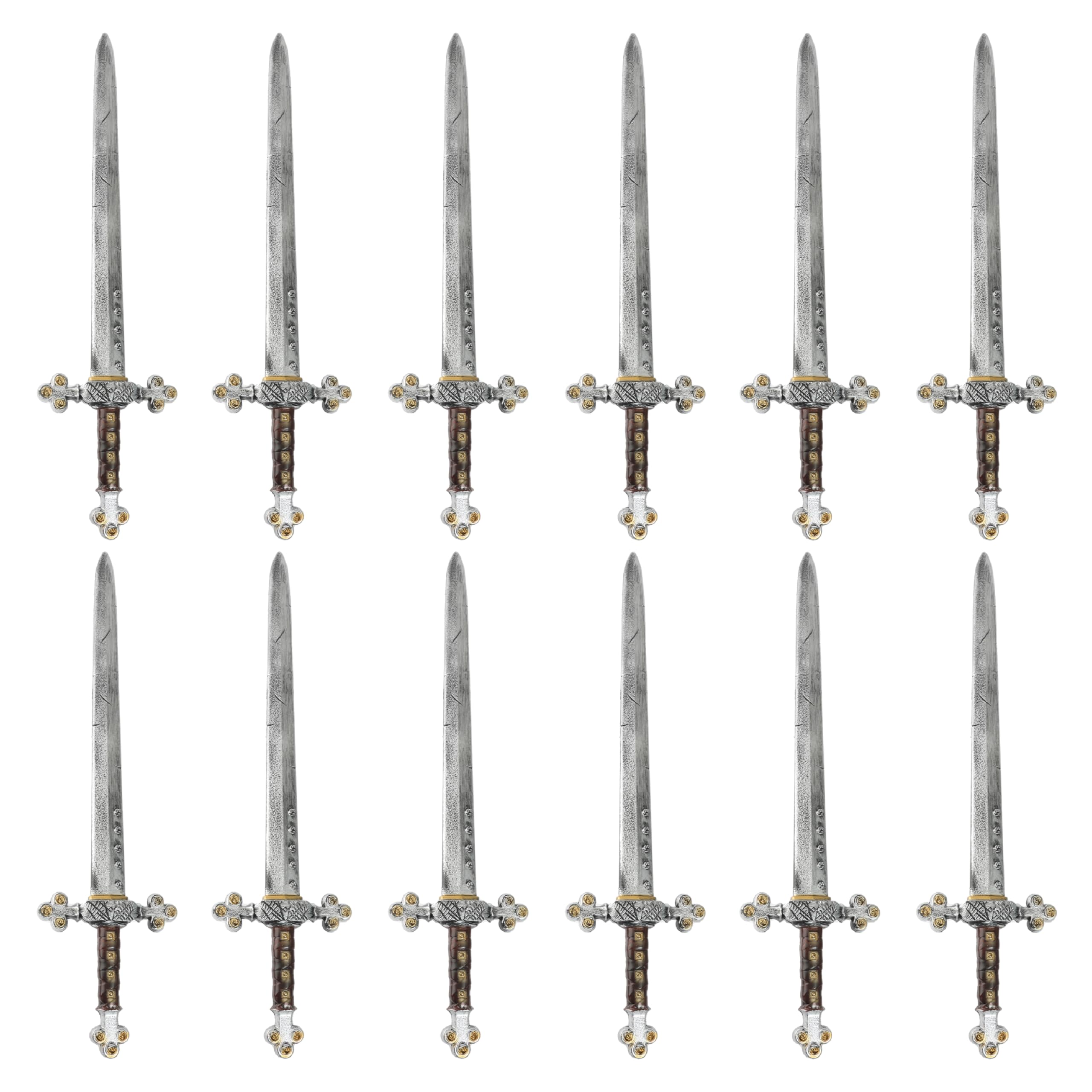 Adults Gladiator Sword - Pack of 12-29.5"/75cm Roman Viking Barbarian Cosplay Fake Plastic Sword - Mens Womens TV/Film Game Warrior Historical Fancy Dress Costume Accessory