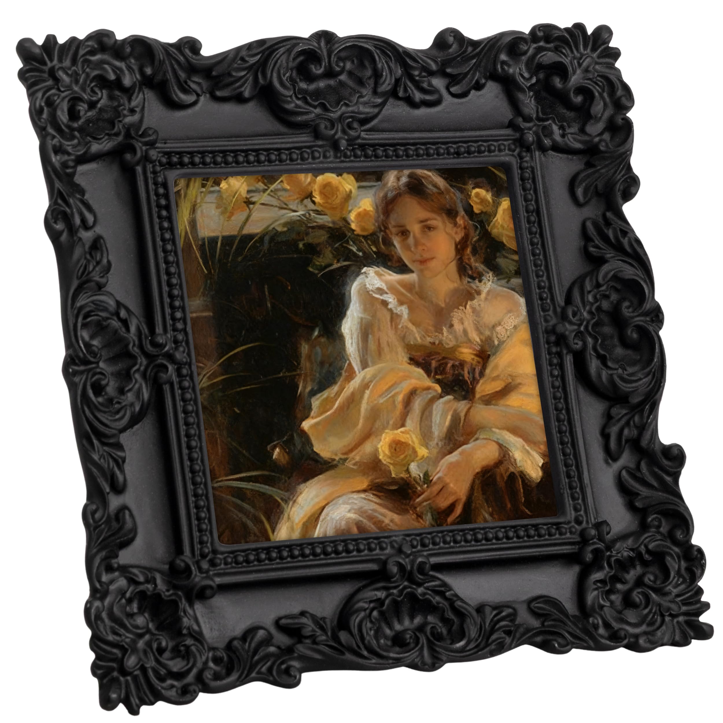 Amazon.com - eletecpro 4x4 Vintage Picture Frame with Real Glass