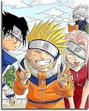 بوستر للحائط بدون اطار بتصميم مطبوع على شكل شخصيات انيمي ناروتو بطبقة مغطاة بالاشعة فوق البنفسجة لتزيين ديكور المنزل وغرفة النوم المعيشة 8×10 بوصة متعدد الألوان