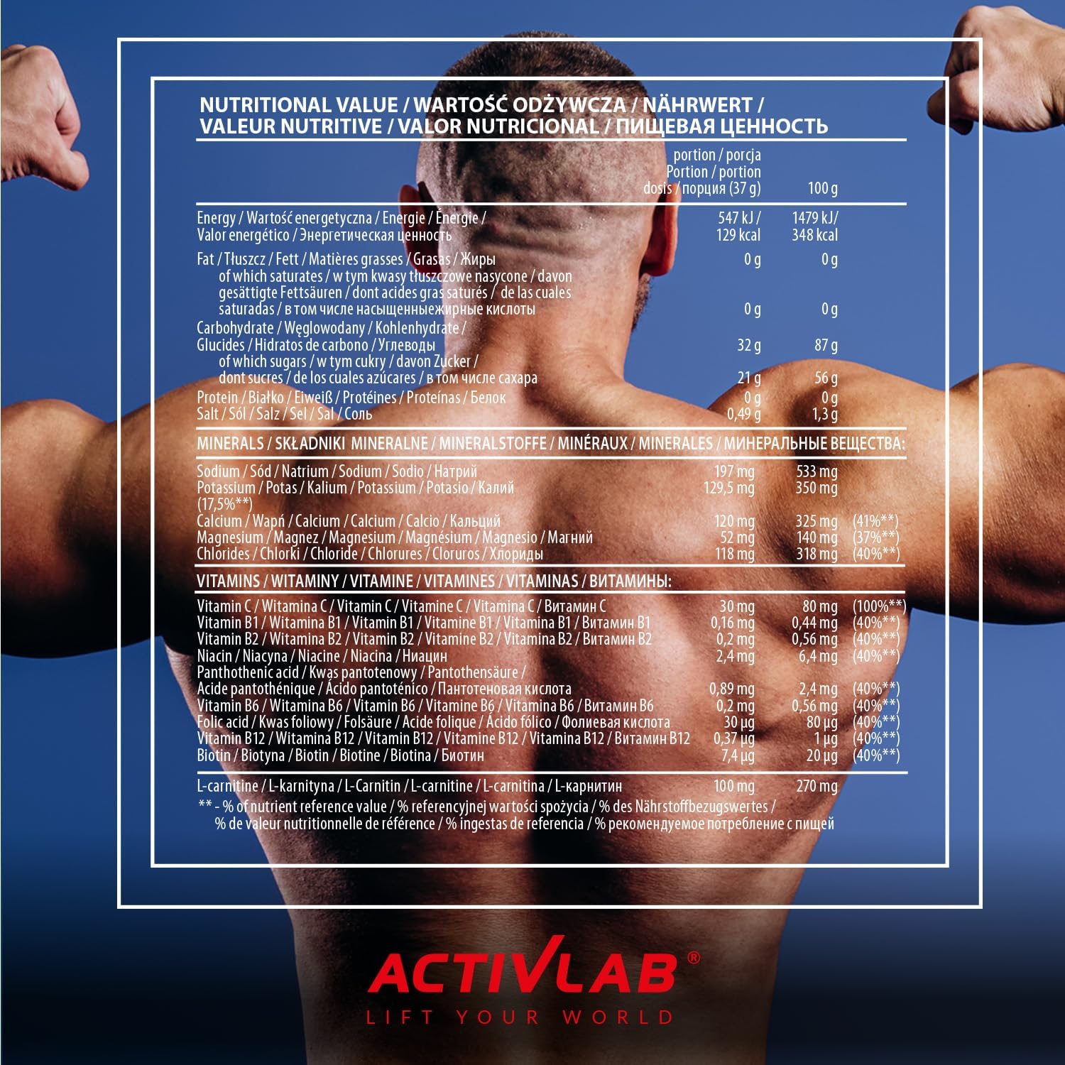 Activlab, Hot Sport — изотонические напитки, грейпфрут, 1 упаковка (1 × 1000 г)