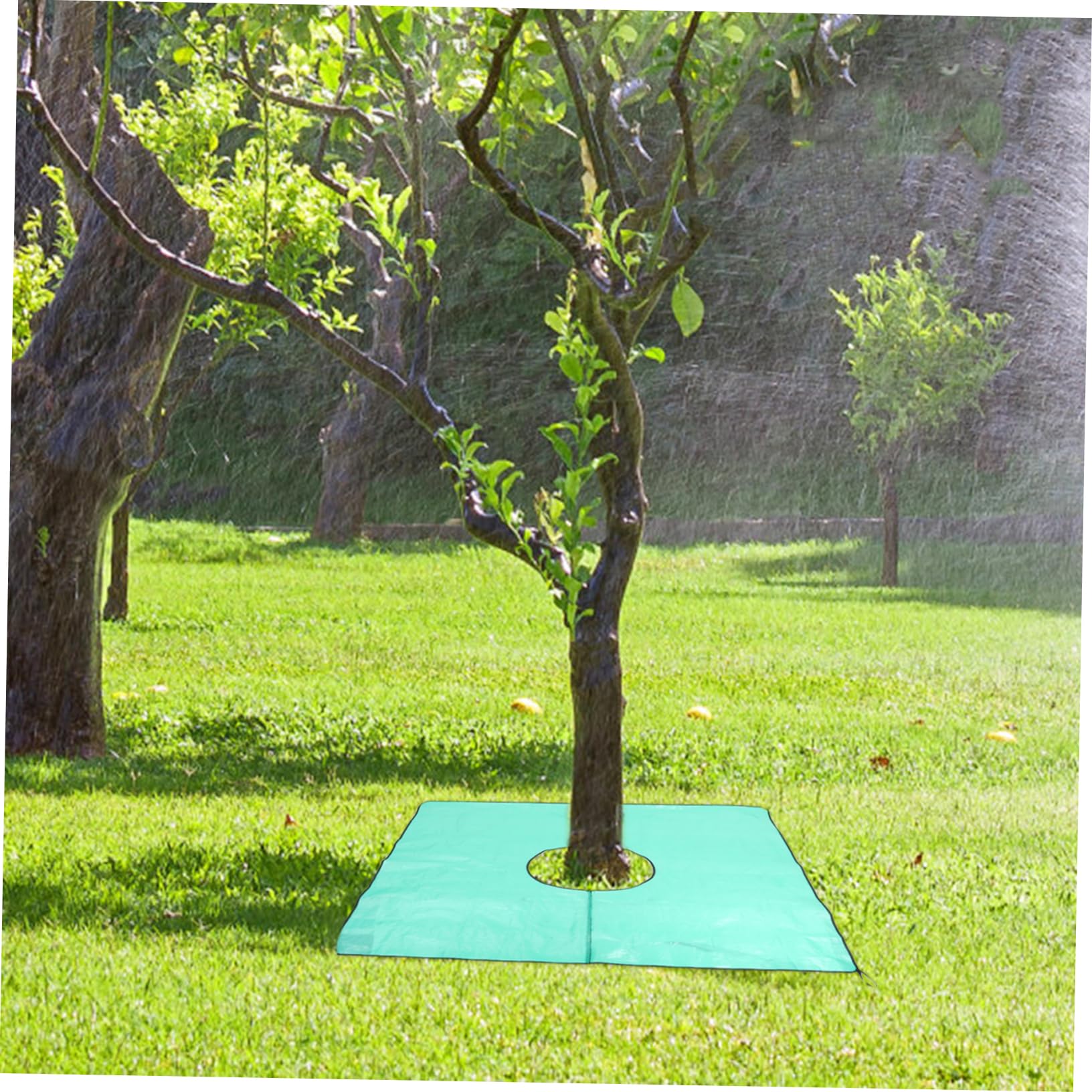 Bâche de Taille de Jardin Imperméable avec Trou Central 60 Cm | Pp Vert Clair, 1 Pièce, pour Travaux et Entretien du Jardin, Ramassage des Feuilles et Tailles