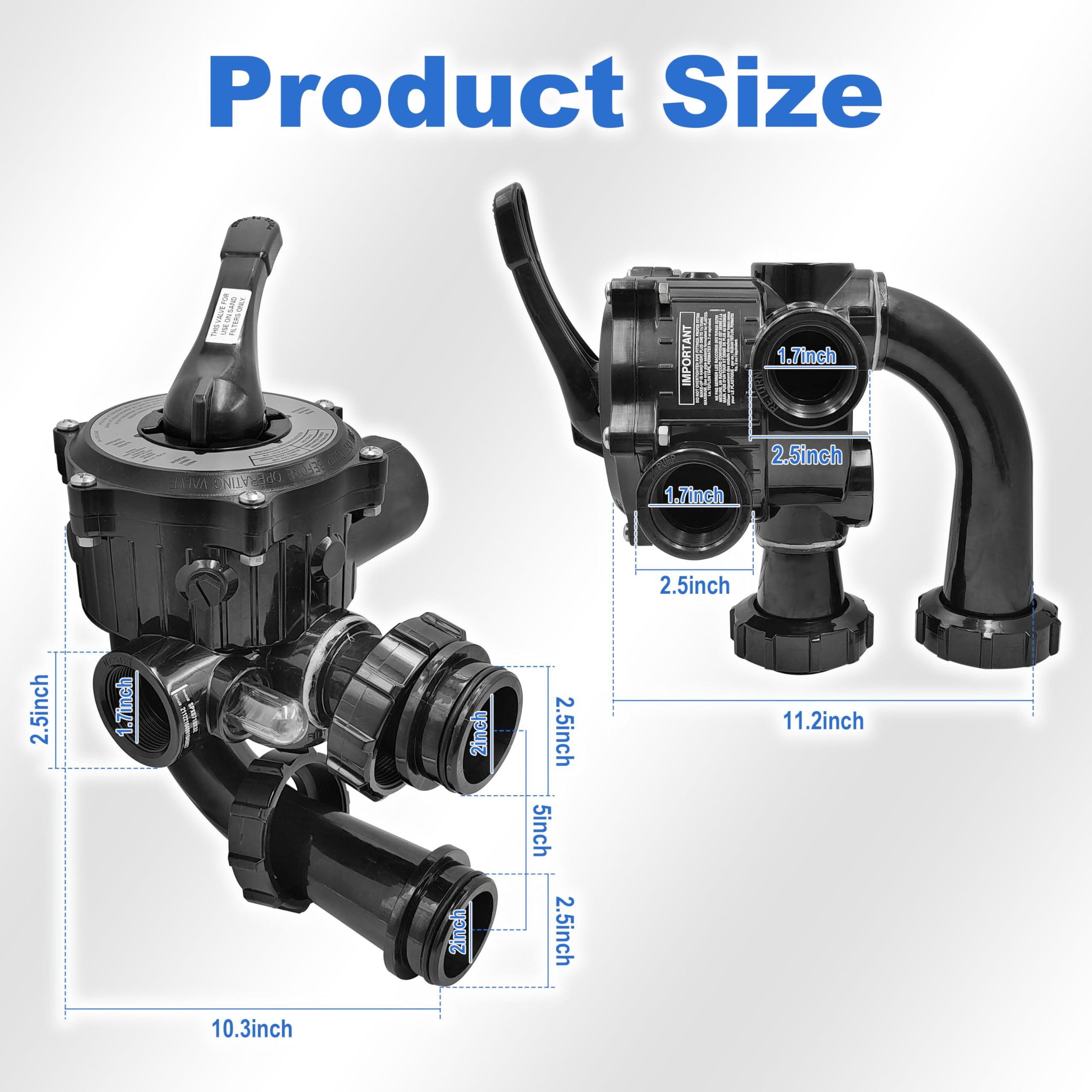 Amazon.com: SPX0710X32 Side Mount Valve Compatible with Hayward