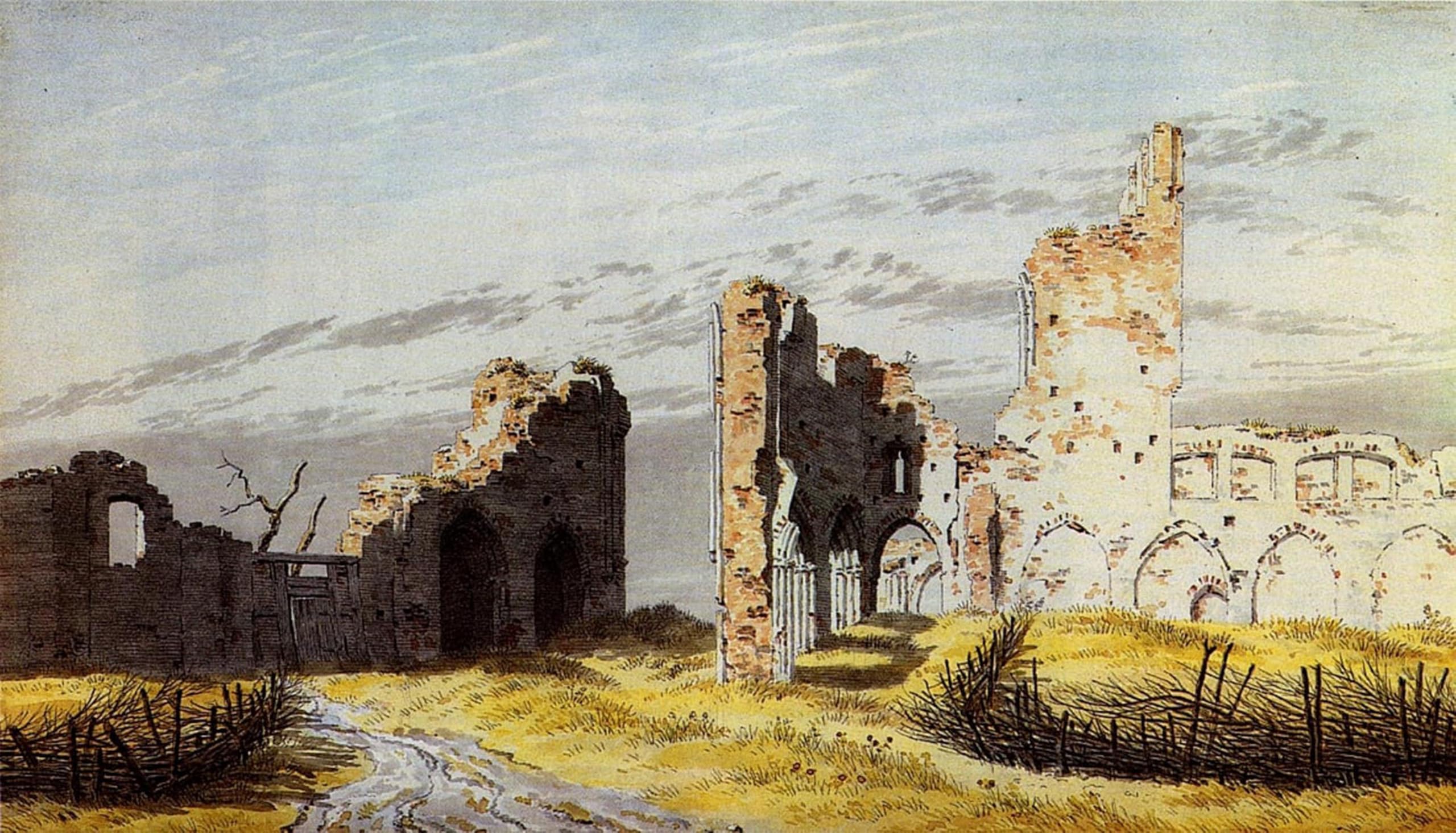 SERENDIPITP Aesthetic Poster Photo Wall Print Retro Picture The ruins of the monastery Eldena by Caspar David Friedrich Modern Wall Artwork for Home Decor 60x90cm