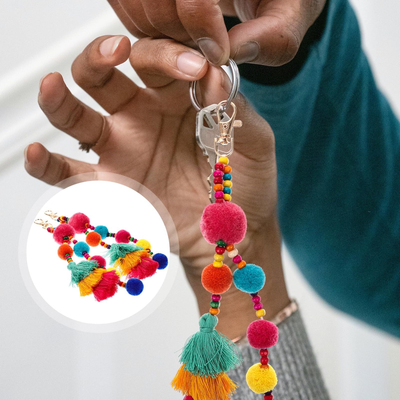 Portachiavi Pom Pom In Peluche: Accessorio Decorativo Per Borse, Zaini E Chiavi