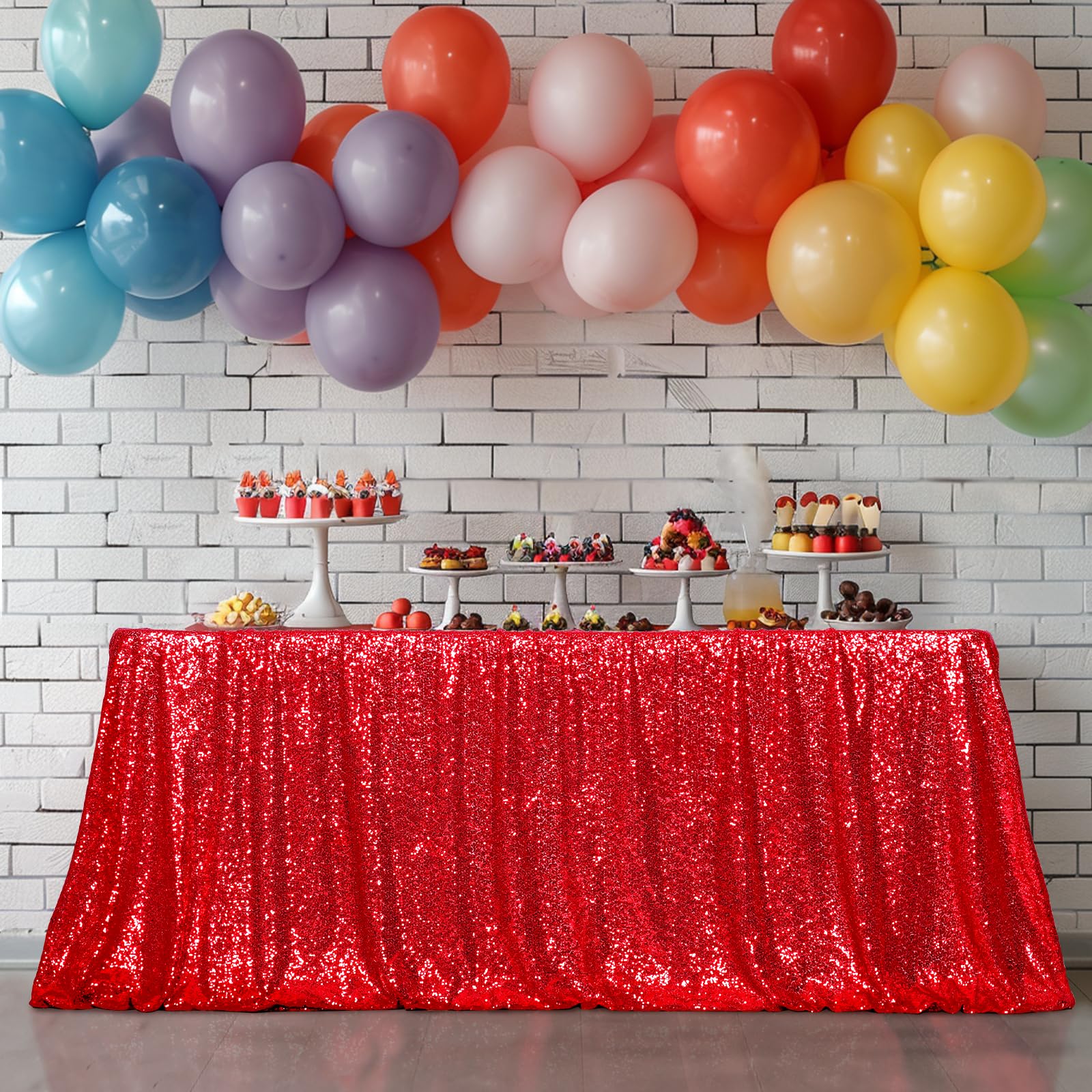 Nappe De Table À Paillettes Rectangulaire Pour Fête, Gâteau, Dessert, Table, Événements