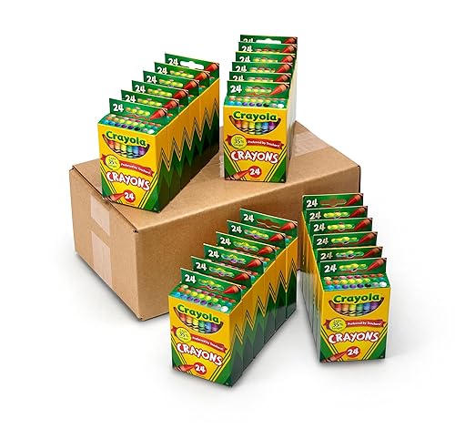Crayola Crayons Bulk (24 Packs), Preschool Classroom Supplies, Coloring Book