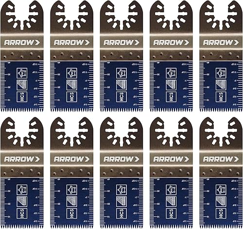 Miniatura 9 de Arrow OSC106-1 Hoja oscilante de dientes japoneses para madera dura, madera, PVC, paneles de yeso, universal, se adapta a la mayoría de