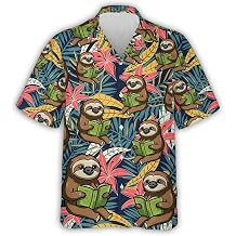 Hawaiian Shirt for Men - Book Lover Casual Button Down Short Sleeve Shirt TND-PTU-TU-HW_02
