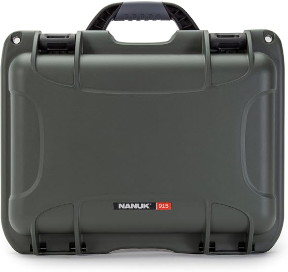 Nanuk 915 Waterproof Hard Case with Padded Dividers - Olive