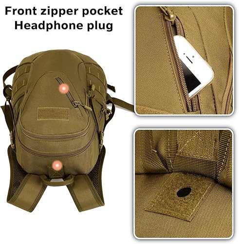 Miniatura 6 de Protector Plus Mochila táctica para motocicleta, pequeña bolsa de ciclismo militar (incluye paquete)