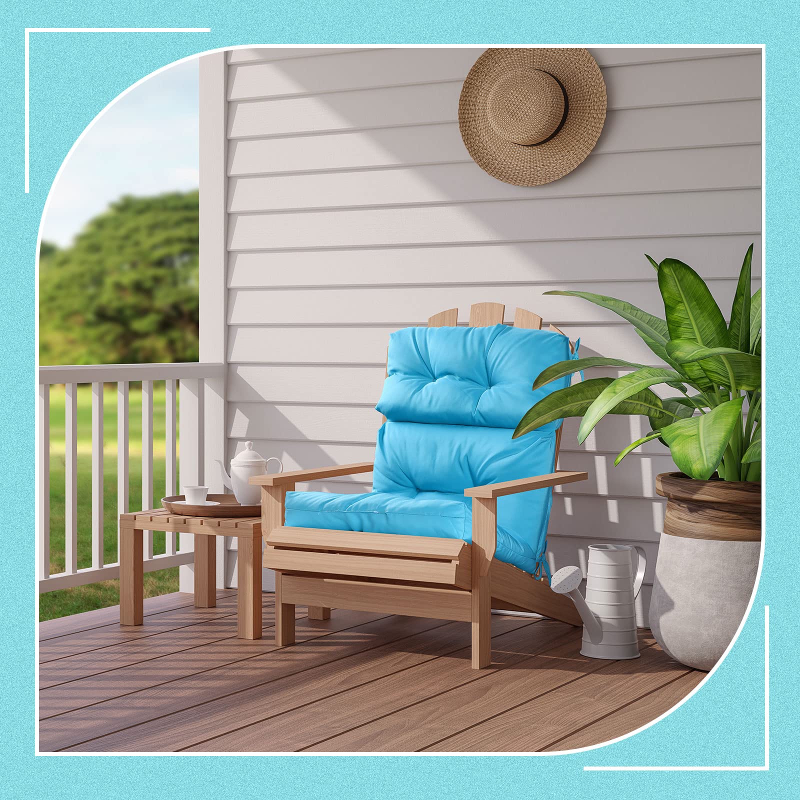 Amazon.com: Mixweer 6 Pack Outdoor/Indoor High Back Chair Cushion