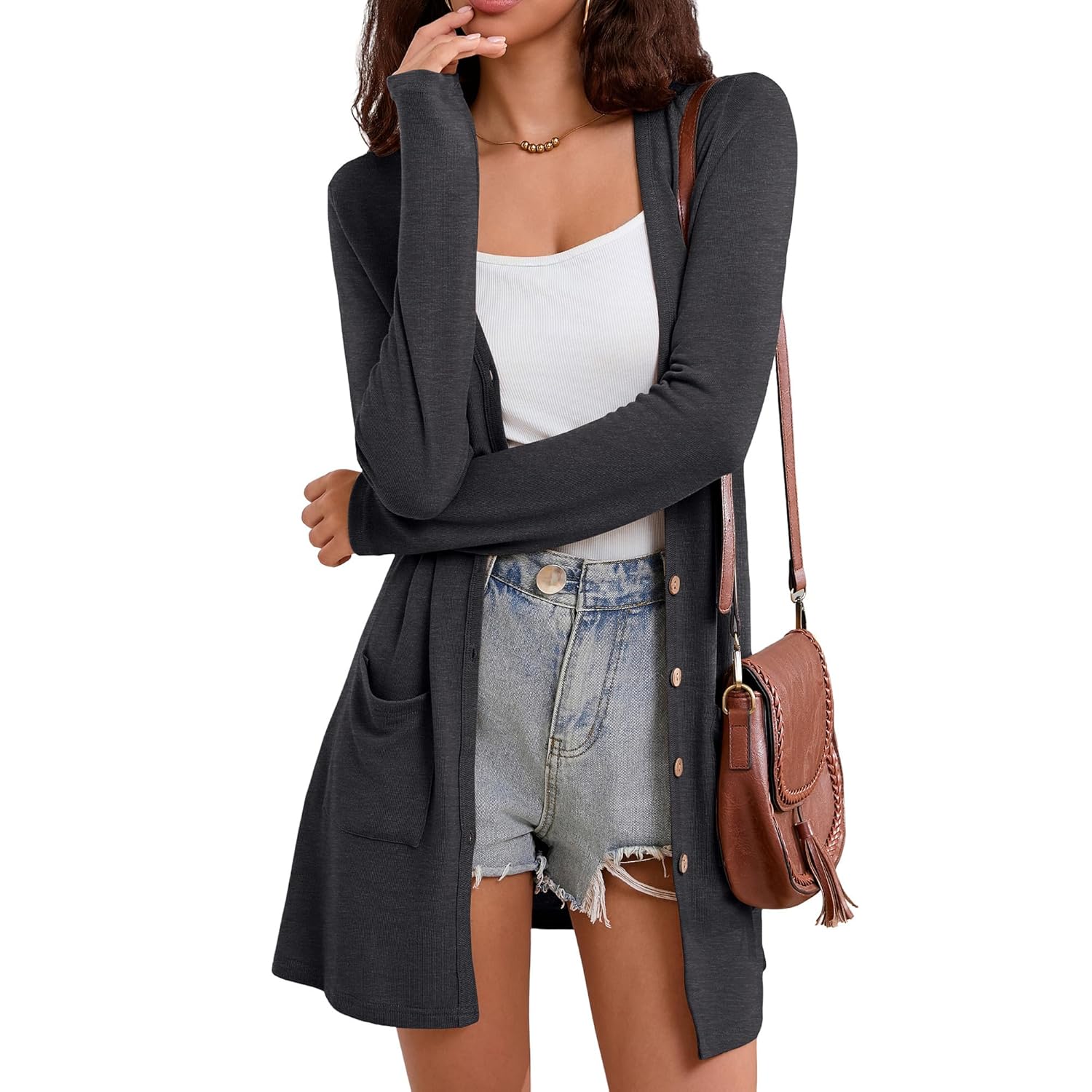 Cardigan Sweaters for Women Lightweight Cardigan for Women Open Front Outwear with Pockets Casual Cover Ups