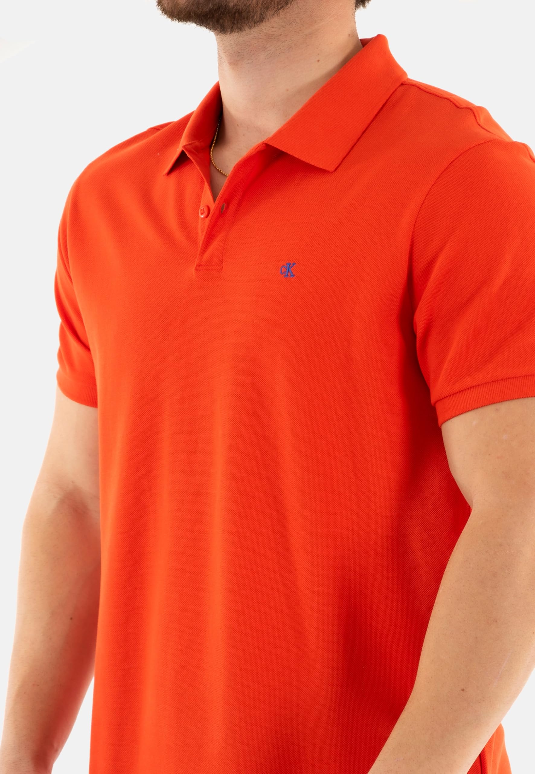 calvin klein jeans Polos SS Monogram Pique tnc Red Alert