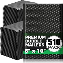 510 Pack 6 x 10 Bubble Mailer - Self-Sealing Waterproof Small Mailing Envelopes Padded Lightweight Bags 6 x 9 Usable Space for Apparel Accessories, Phone Cases, Trading & Greeting Cards, Prints
