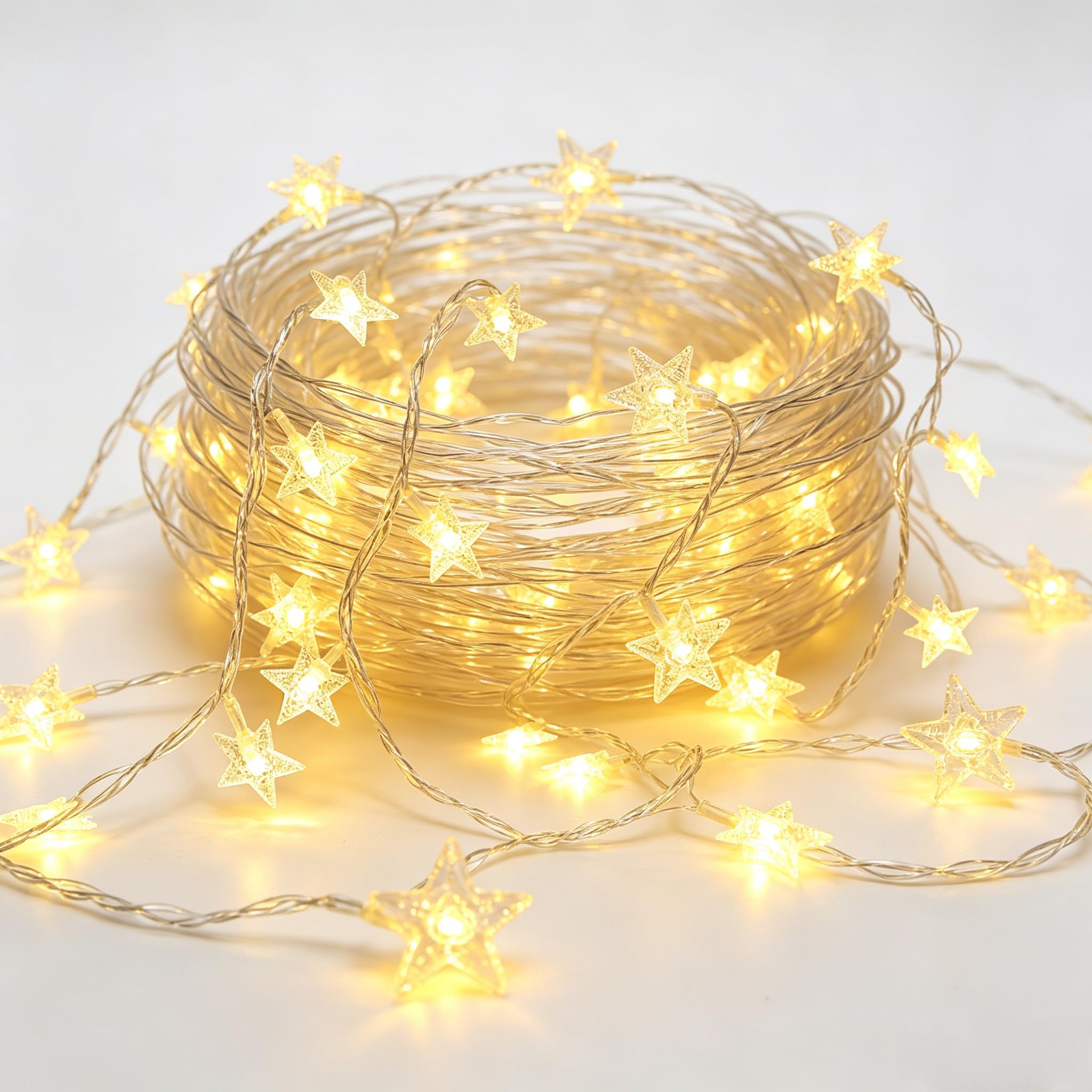 PORUPAEL Star Fairy Lights, Battery Operated Fairy Lights