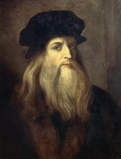 WALLKiART Abstract Painting Posters Art Prints Canvas Painting Artwork Presumed Self Portrait Tempera on by Leonardo Da Vinci Prints on Canvas for Home Decor 60x90cm