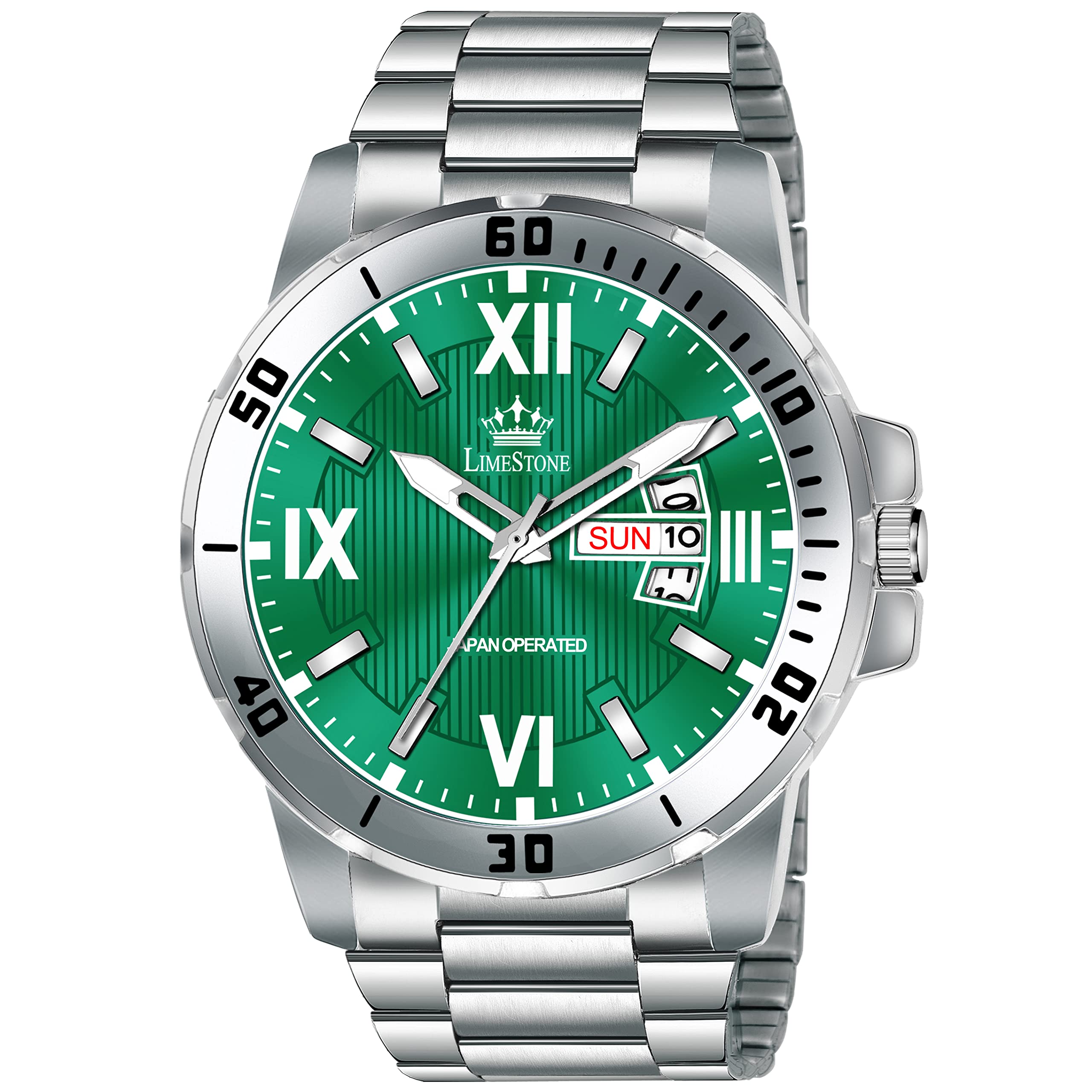 LIMESTONE Day and Date Functioning Steel Strap Adult Boys Quartz Analog Watch - for Men (B0B5R2HY3X) Amazon Price History, Amazon Price Tracker