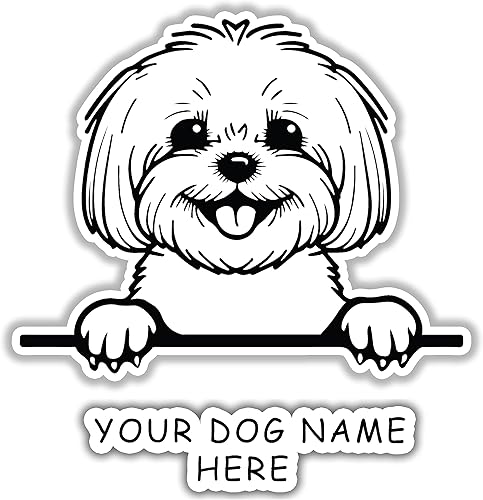 Miniatura 54 de Personaliza la calcomanía de mascota con el nombre de tu perro Calcomanías de mascotas dibujadas personalizadas para tu automóvil, camión, SUV