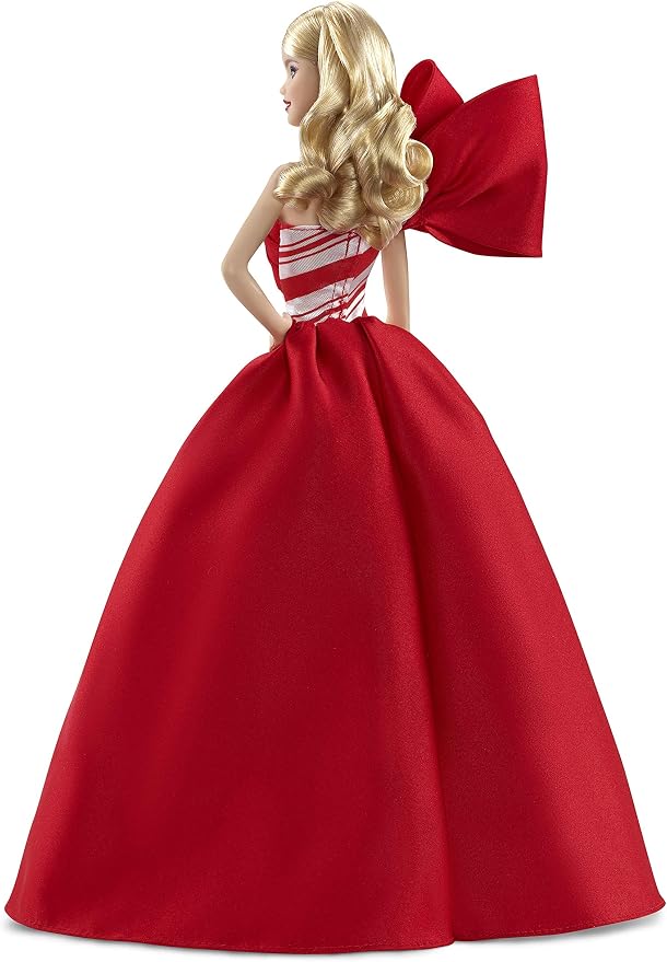 Muñeca Barbie 2019 Holiday 11.5 pulgadas rubia con soporte miniatura 8