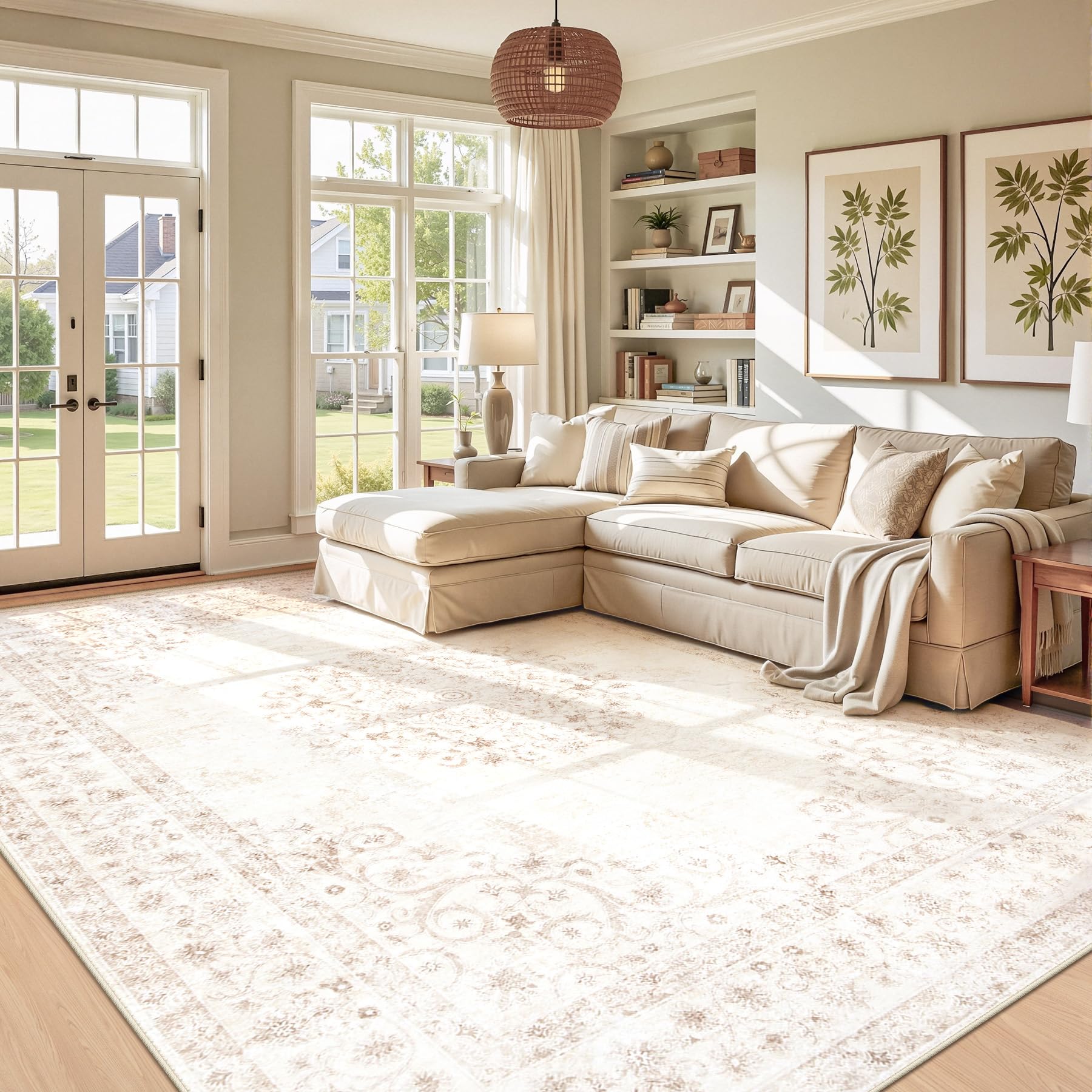 Amazon.com: Area Rug 9x12 Vintage Rug: Large Washable Indoor