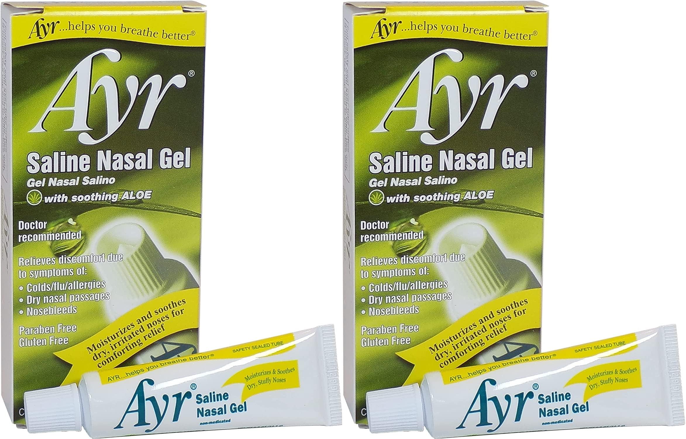 Ayr Saline Nasal Gel with Soothing Aloe, 0.5 Ounce (Pack of 2)