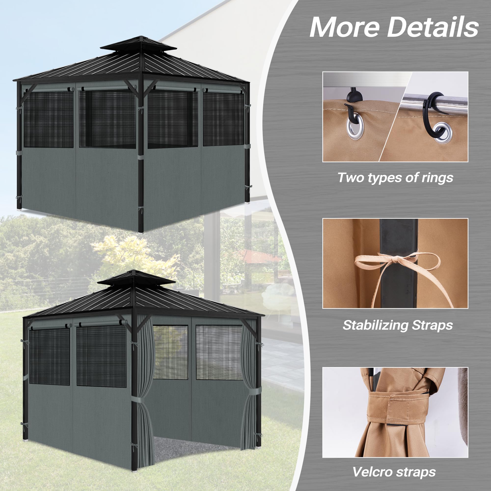 Tenda Zanzariera Tenda Da Esterno Impermeabile JEMIDI Per Gazebo E