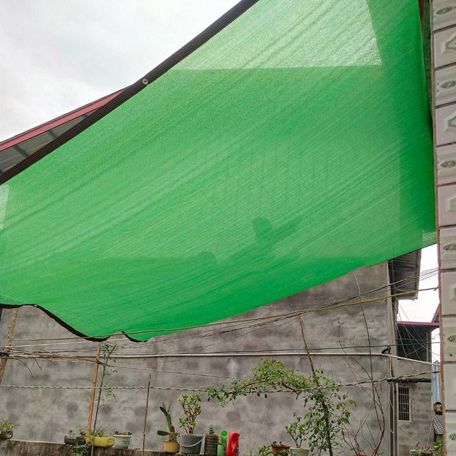 Malla Sombreo 80%,Red De Sombra para Exteriores,Vela De Sombra,Transpirable,Reduce Radiación,Regula Temperatura,para Techo Balcón Patio Jardín Plantas,Color Verde (6x10m)