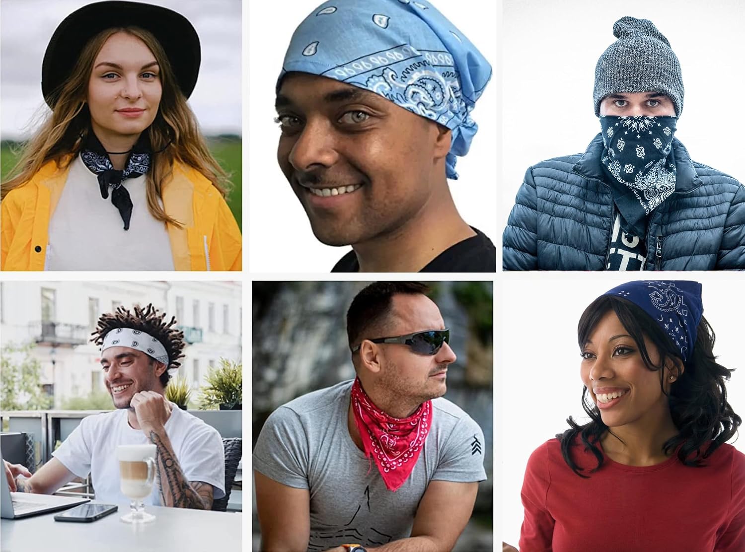 Every-ville Cotton Bandana Handkerchief for Men & Women, 1 Pack image 4