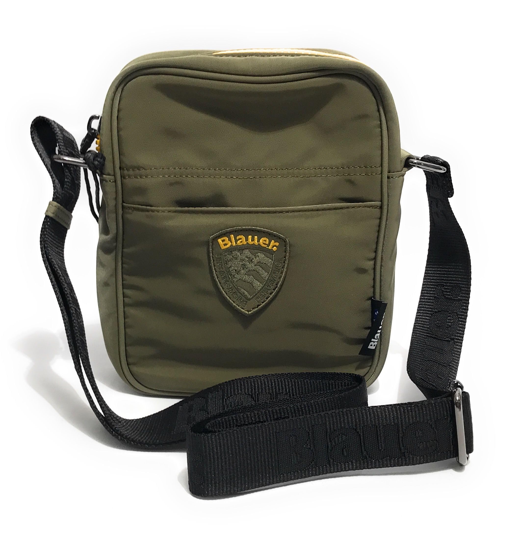 Borsa uomo Blauer a tracolla bicolore robuste bleu et vert militaire
