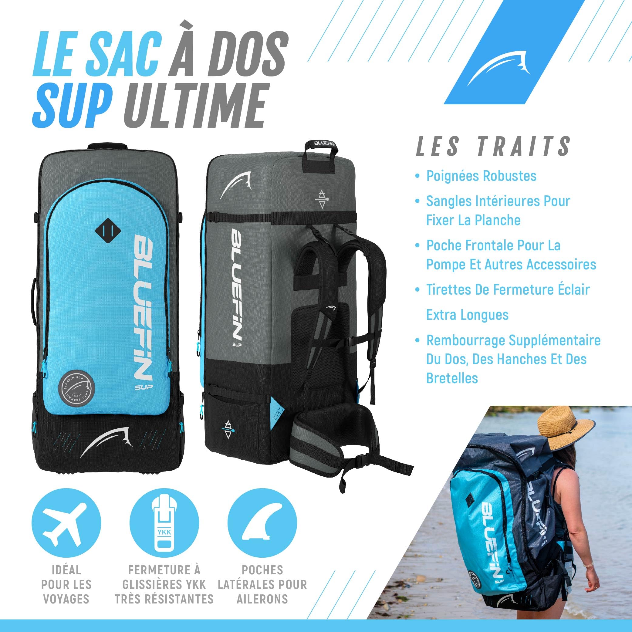 Bluefin SUP Cruise 10'8 | Planche à pagaie Adulte avec siège de Kayak | Bluefin Cruise Sup | Facile à Transporter | Conversion Kayak | Accessoires de Planche à pagaie Inclus