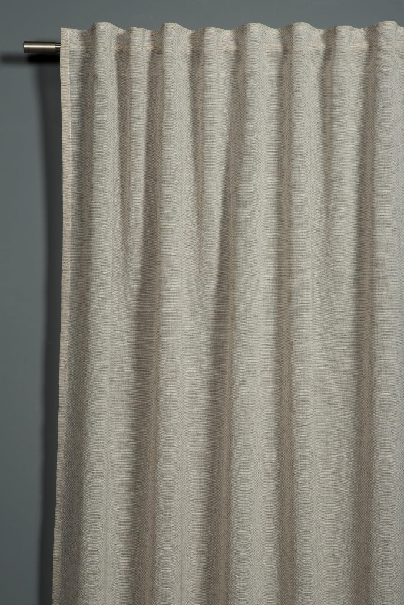 Rideaux aspect lin beige 140 x 245 cm translucides rideau prêt à poser opaque
