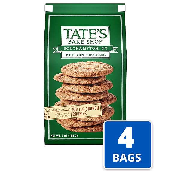 Tate's Bake Shop Butter Crunch Cookies, 7 oz (Pack of 2)