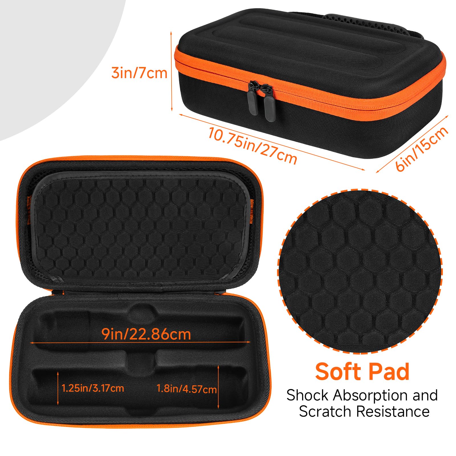 Étui pour microphone sans fil compatible JBL PartyBox – 2 microphones numériques sans fil, sac de rangement portable pour récepteurs, adaptateurs, piles AA, chargeur, noir