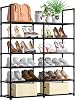 OYREL Shoe Rack Large Shoe Organizer 24-30 Pairs Shoe Storage Shoe Shelf Zapateras Organizer for Shoes Free Standing Shoe Racks for Bedroom Entryway Tall Black Shoe Stand Tower