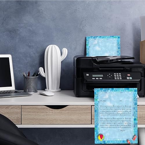 Miniatura 4 de Papel para impresora láser y inyección de tinta con membrete para piscina, paquete de 100