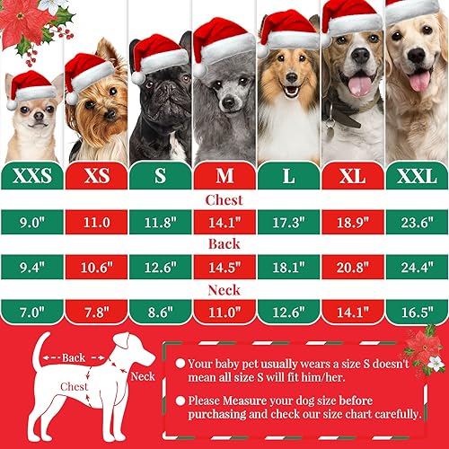 Miniatura 2 de Suéter de Navidad para perro, lindo suéter de punto a rayas, muñeco de nieve, cuello alto, gato, disfraz de Navidad feo, disfraz de cachorro, otoño