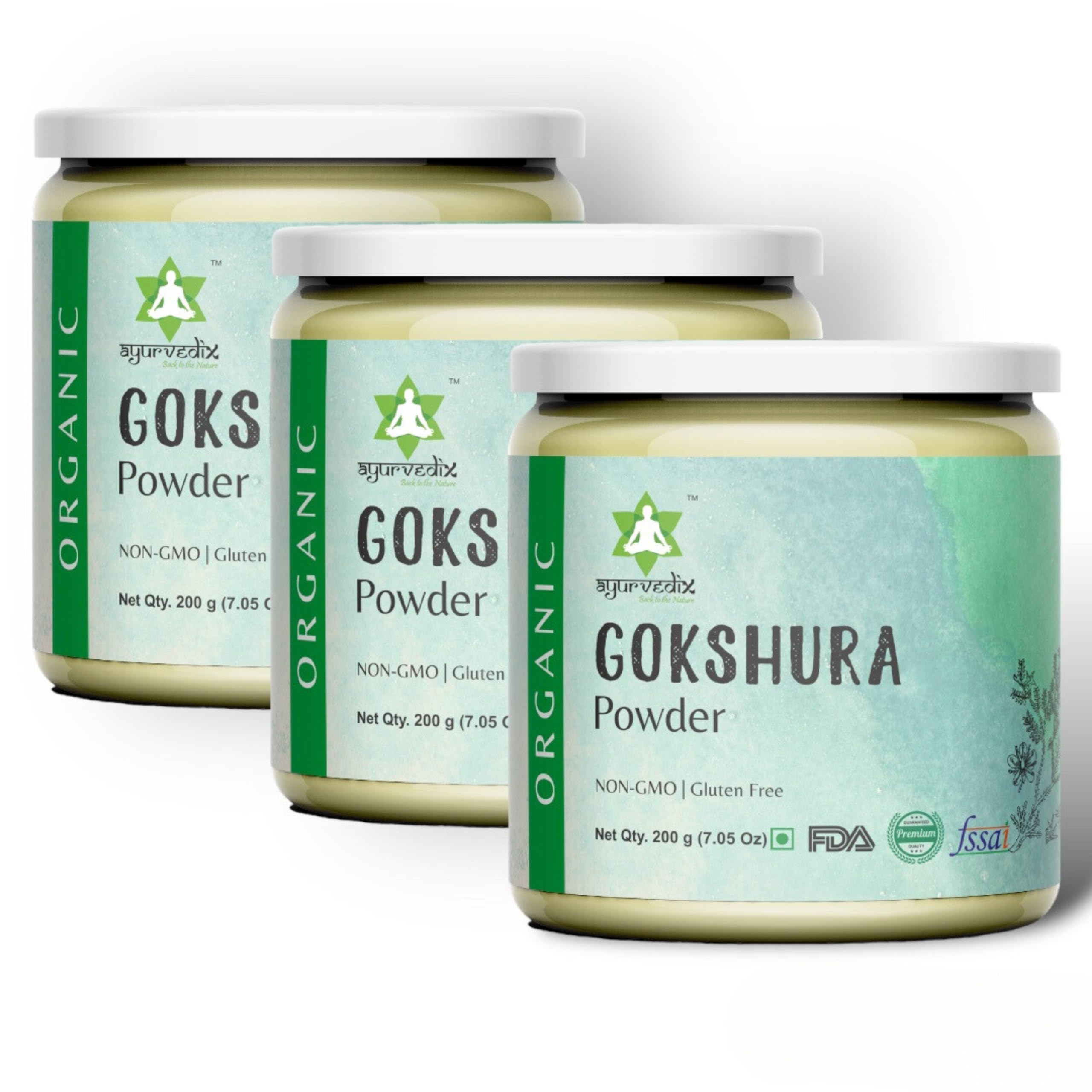Ayurvedix Organic Gokshura Powder | Gokhru Powder | Tribulus Terrestris Powder for Overall Wellness - 200 Gram, Pack of 3 (B0CJ4V2MN7) Amazon Price History, Amazon Price Tracker