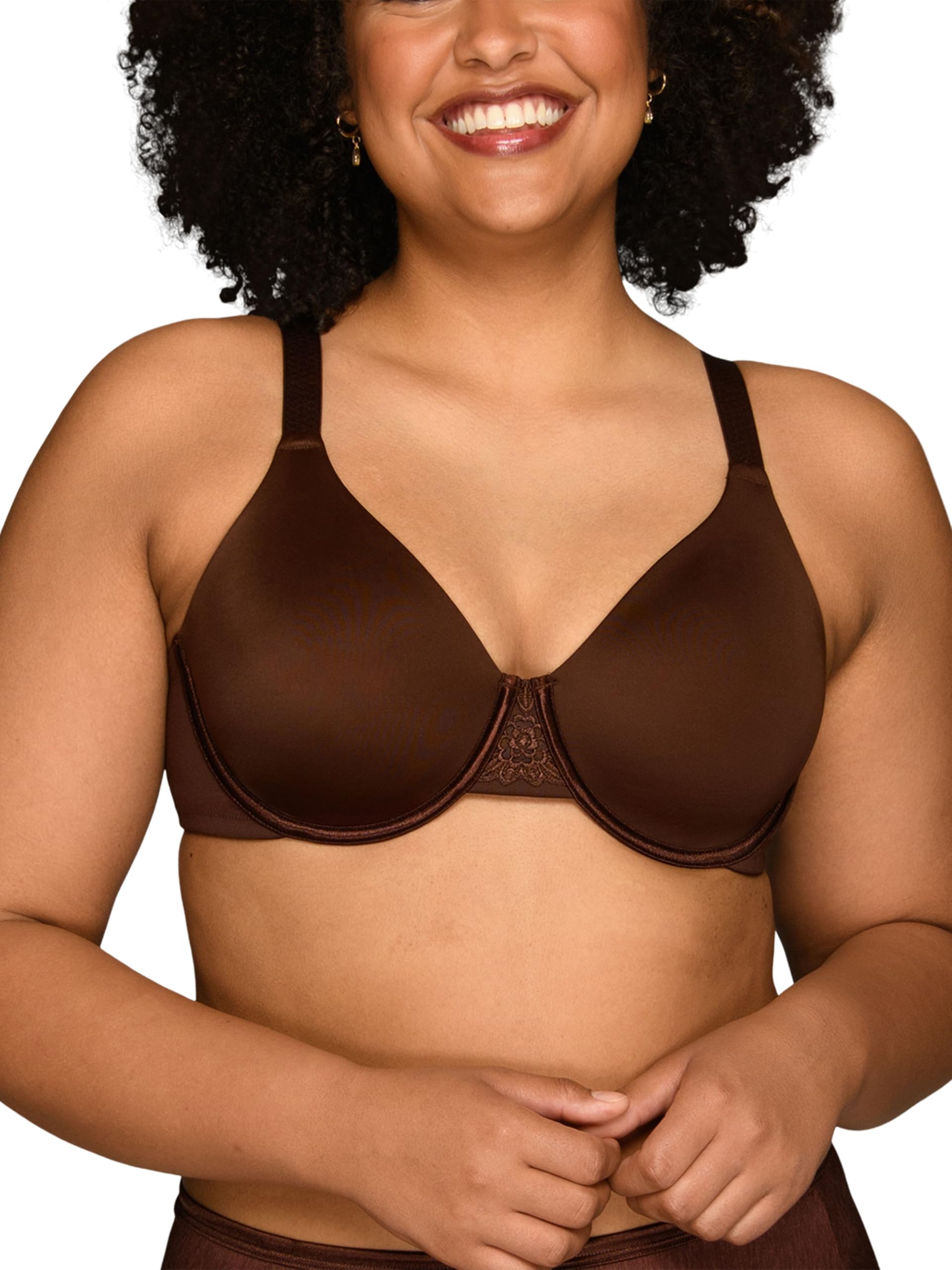 Vanity Fair Women's Beauty Back Smoothing Minimizer Bra, Minimizes Bust Line up to 1.5", Non Padded Cups up to H