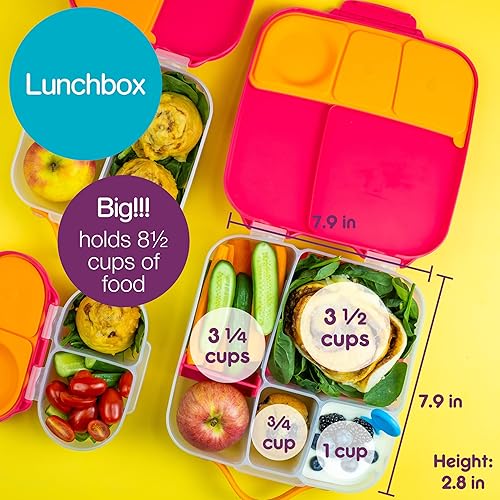 Miniatura 4 de b.box Contenedores para almuerzo y aperitivos para niños. El juego de 3 unidades incluye lonchera Bento de gran tamaño a juego, mini cajas de comida