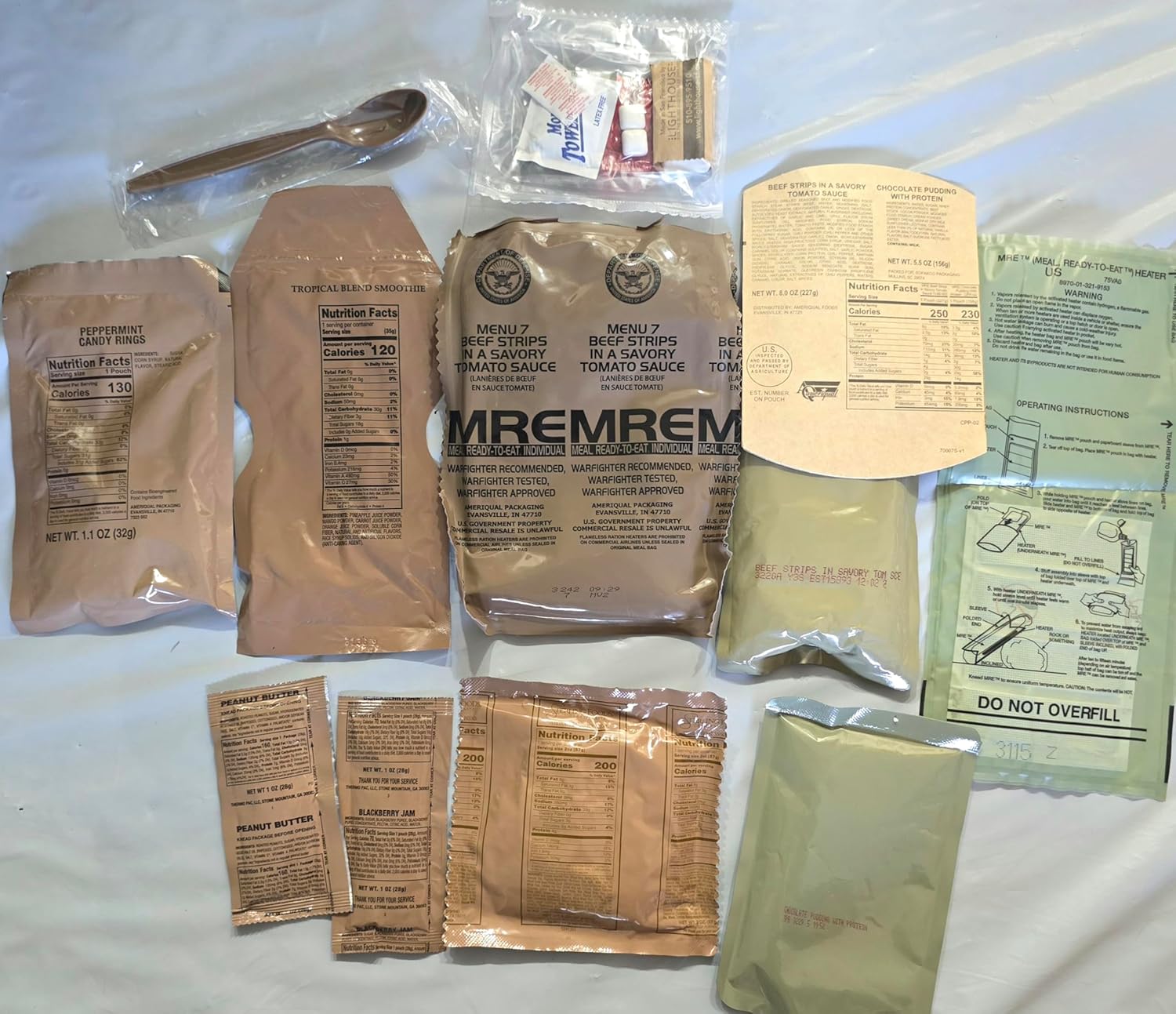 2026 Inspection Dated MREs, U.S. Military Issued, 4-Pack