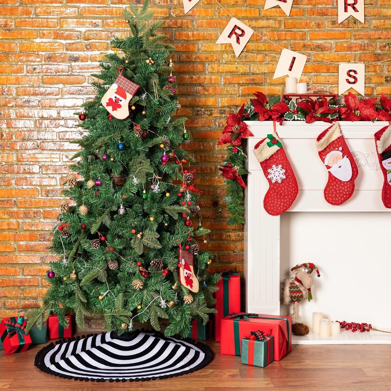 Tappeto Per Albero Di Natale Gonna For Albero Di Natale Anelli Annuali Tappetino For Albero Con Pon Pon For Decorazioni Natalizie For Interni For Le Vacanze In Casa Gonna Per Albero Di Natale(122cm)