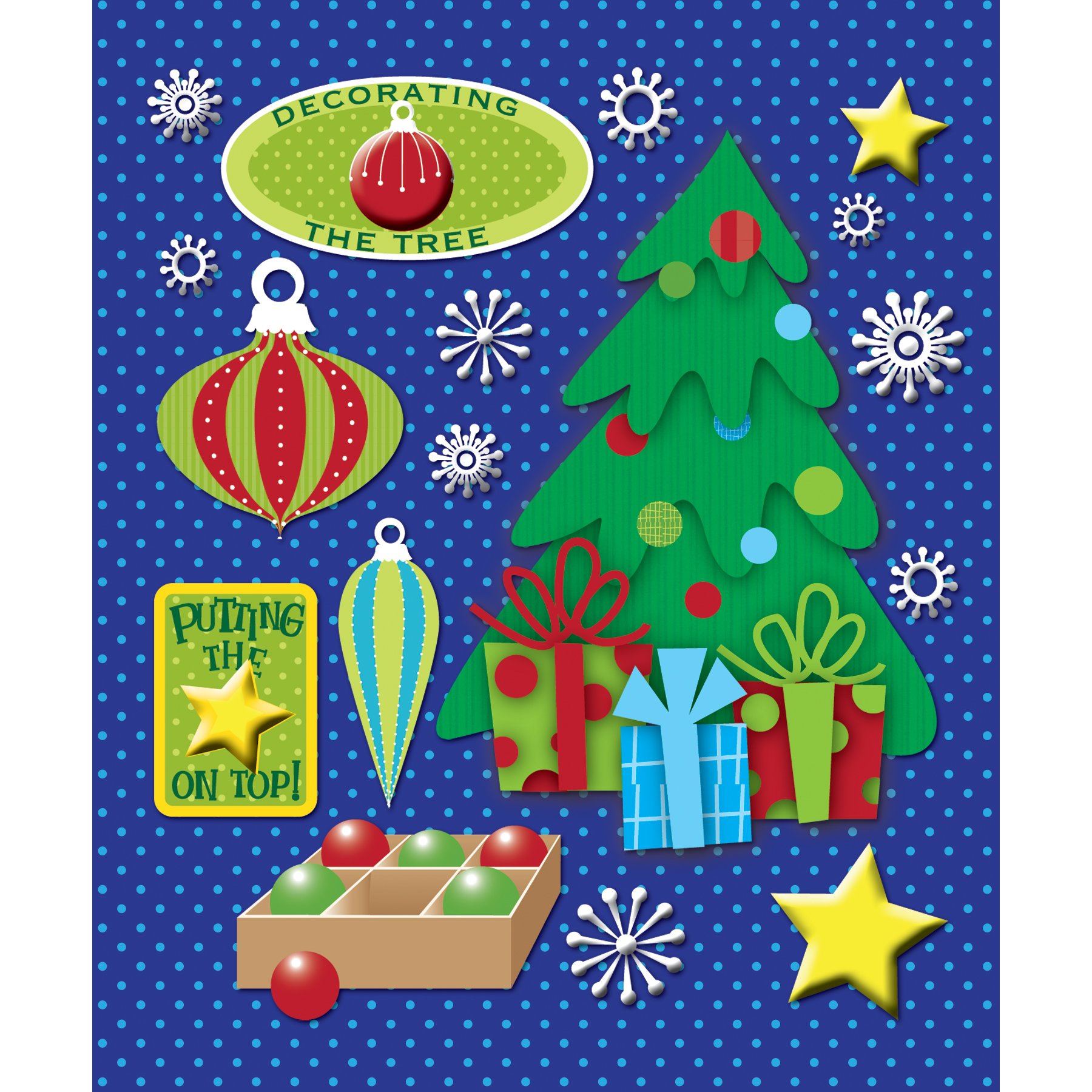 K&Company Holiday Decorate The Tree Sticker Medley