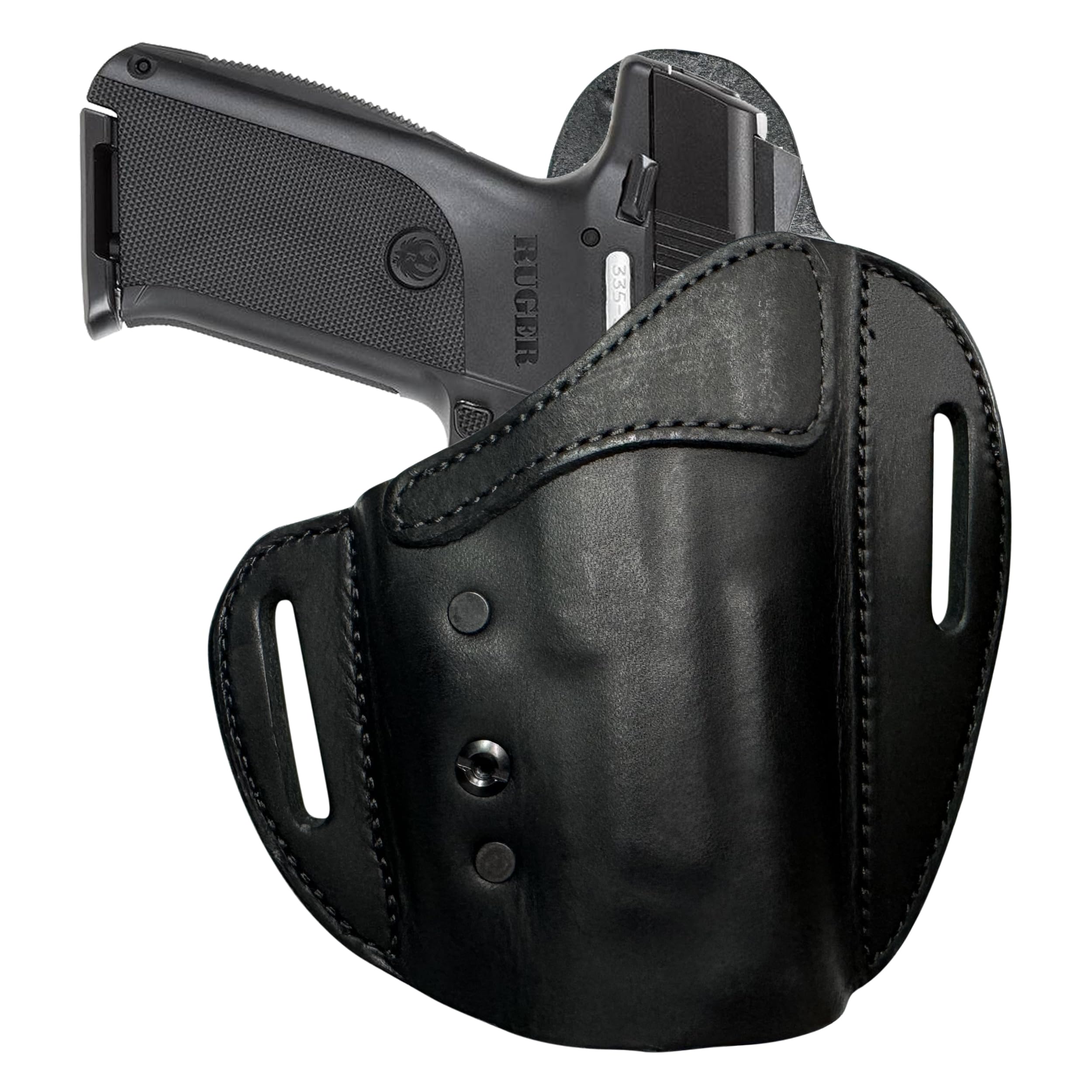 Urban Carry LockLeather OWB Holster for Ruger SR9 [9] - Secure & Comfort Hybrid Leather/Polymer Design for 4.1-inch Barrel